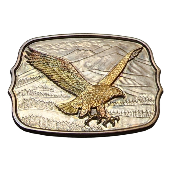 Vintage Gold Tone  Flying Eagle Belt Buckle - Picture 1 of 5